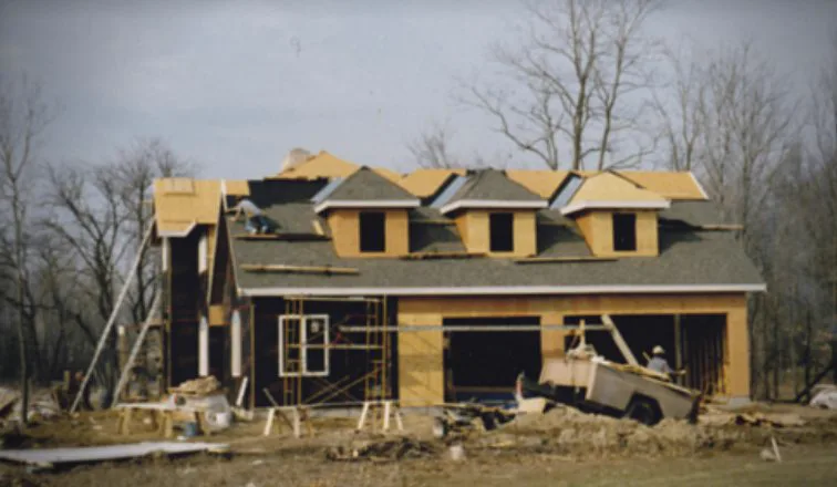 Cloud Construction new custom home build, 1980s
